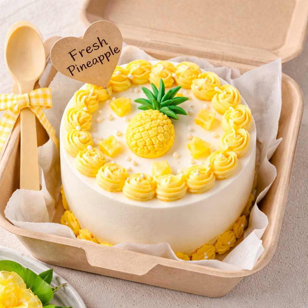 Fresh Pineapple Bento Cake (0.5kg)